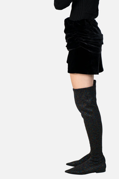 Short Preto Veludo Cia Marítima