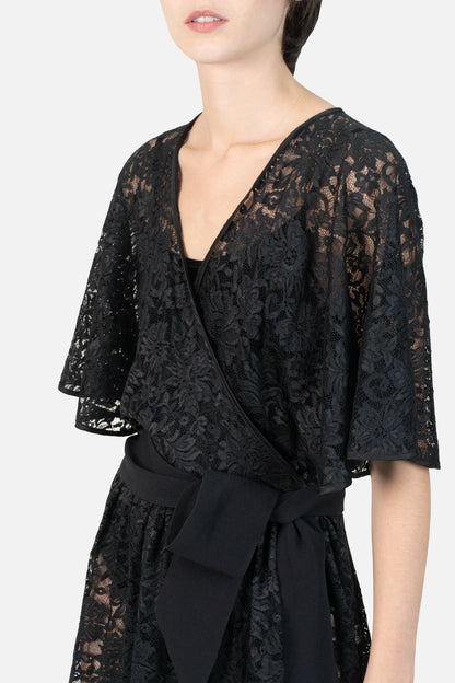 Vestido Preto Renda Helo Rocha