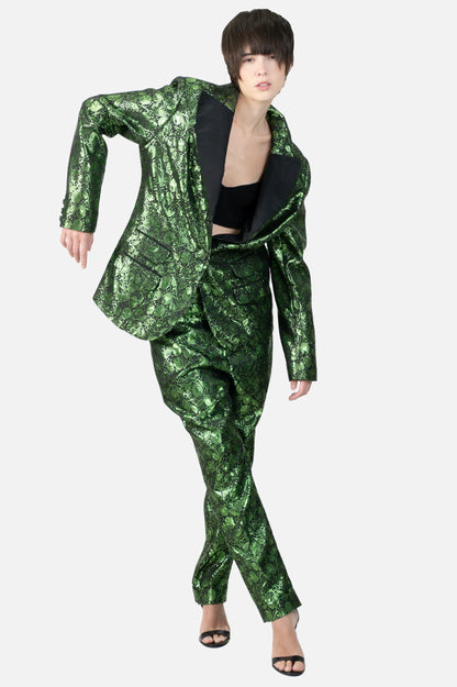 Terno Verde Jaquard Garimpo Adda