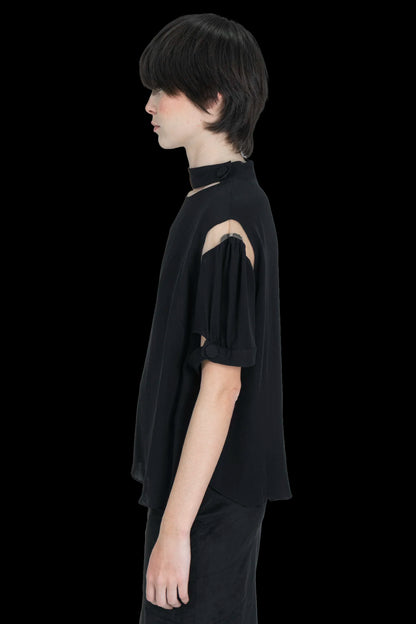 Blusa Preta Seda NK