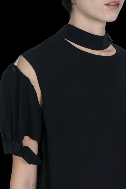Blusa Preta Seda NK