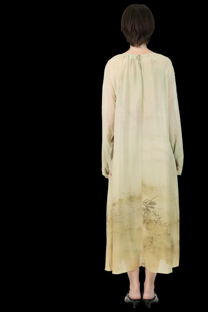 Vestido Estampado Seda Cris Barros