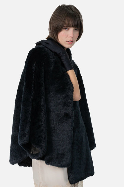 Poncho Preto Textura Mixed