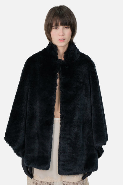 Poncho Preto Textura Mixed