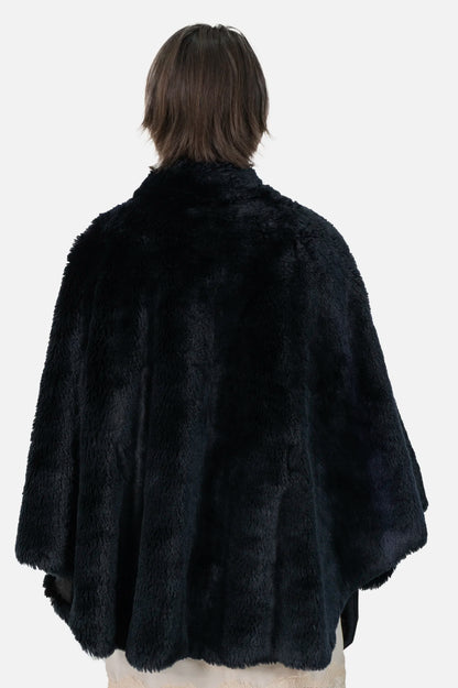 Poncho Preto Textura Mixed