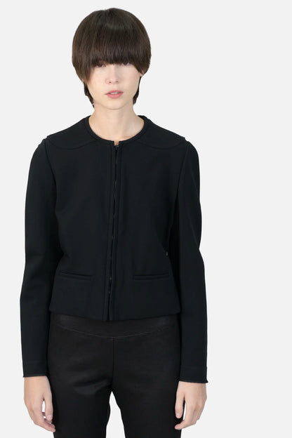Casaqueto Preto Ziper Valentino