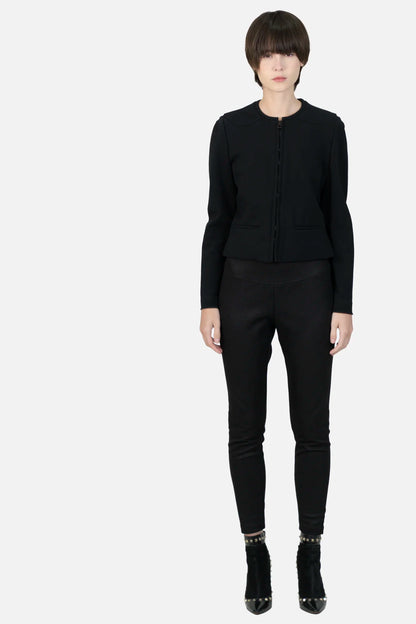 Casaqueto Preto Ziper Valentino