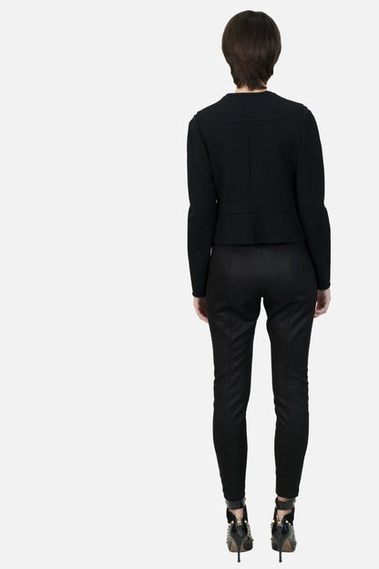 Calça Preta Texturizada Catherine Malandrino