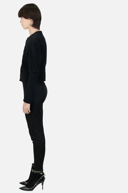 Calça Preta Texturizada Catherine Malandrino