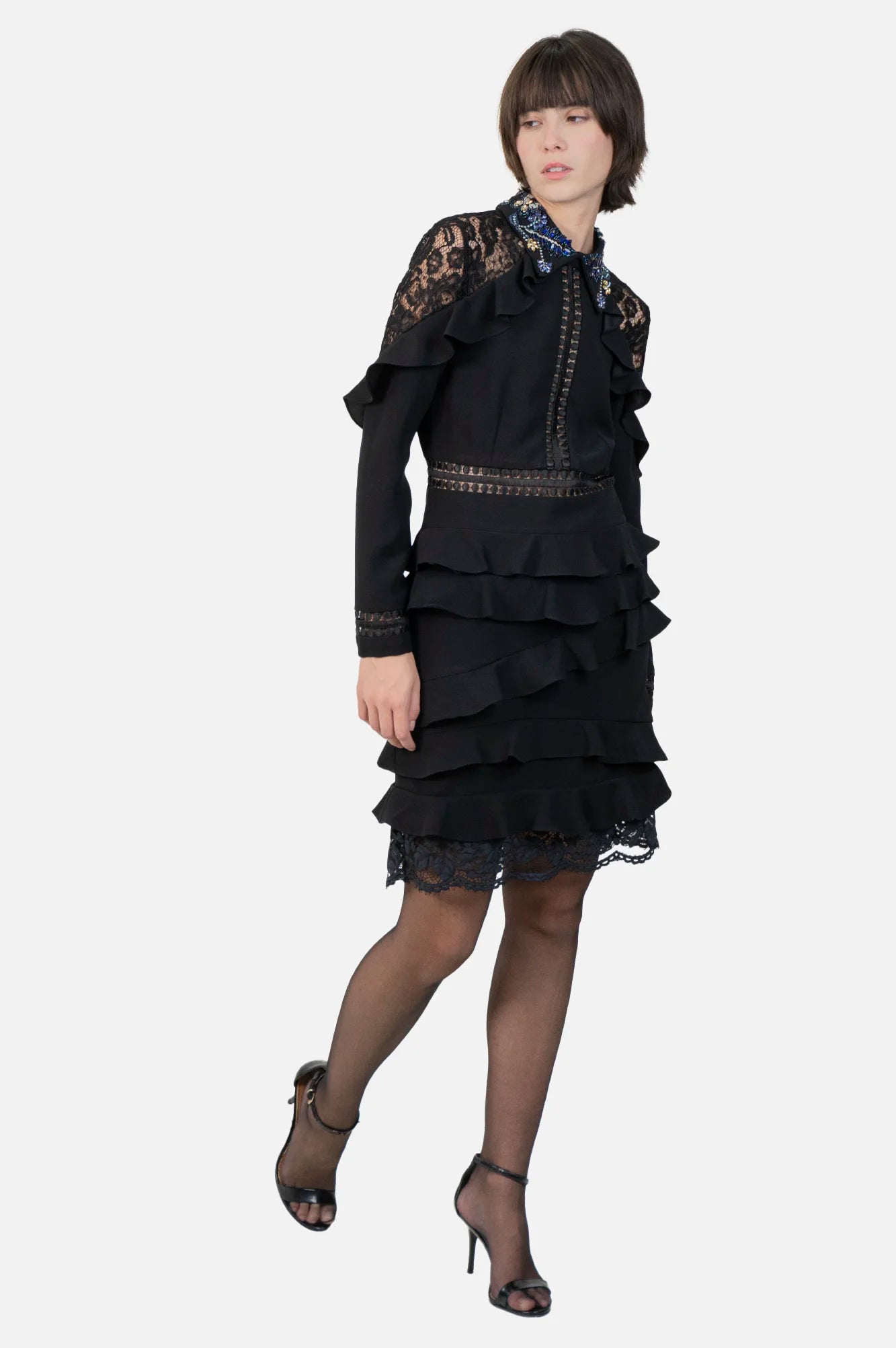Vestido Preto Bordado