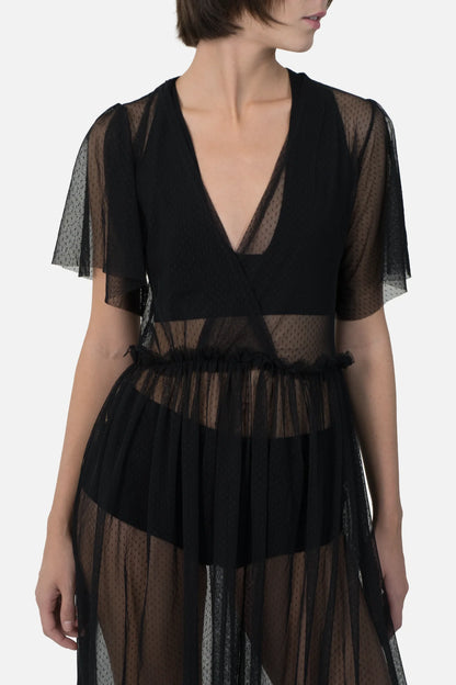 Vestido Preto Detalhe Garimpo Adda