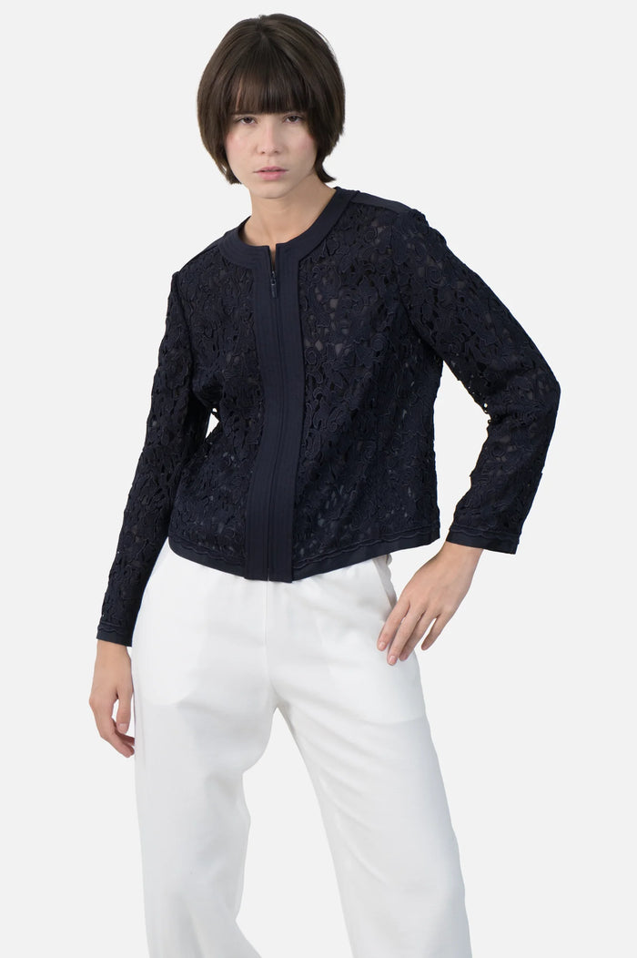 Cardigan  Azul Renda