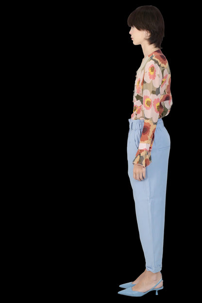 Calça azul detalhe Cris Barros