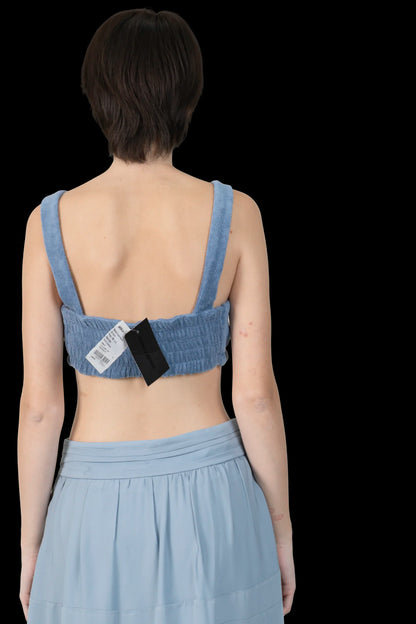 Cropped Azul Atoalhado Andrea Bogosian