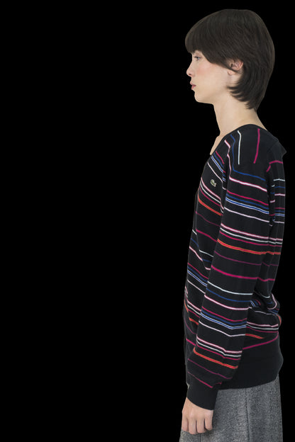 Cardigan Color Listrado Lacoste