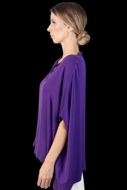 Blusa Roxa Seda Diane Von Furstenberg