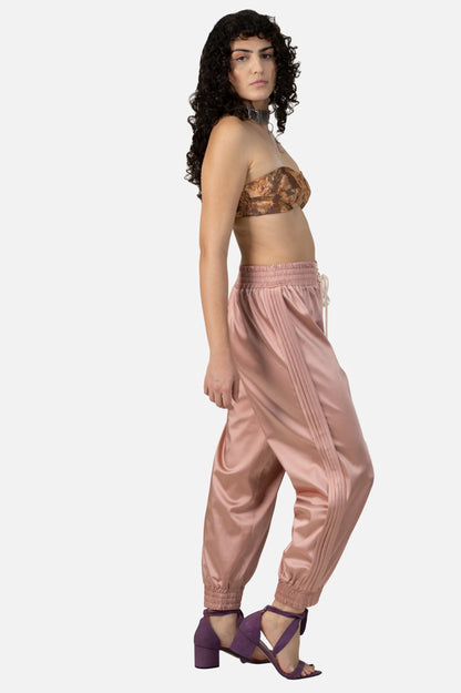 Calça Rosé Acetinada Paula Raia