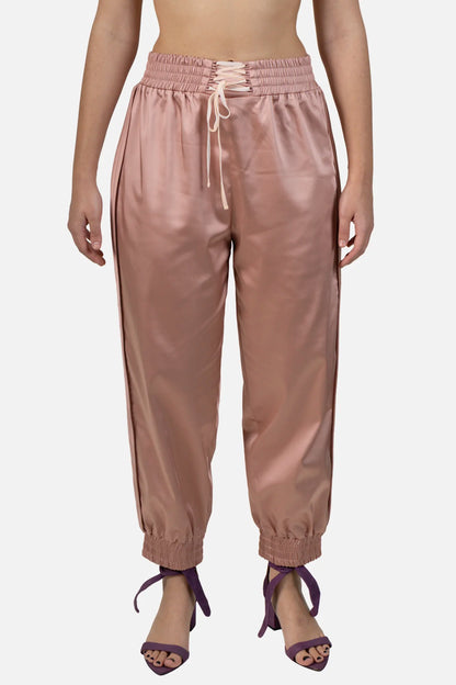 Calça Rosé Acetinada Paula Raia