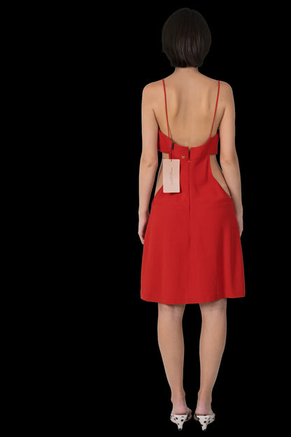 Vestido Vermelho Detalhe Adriana Degreas