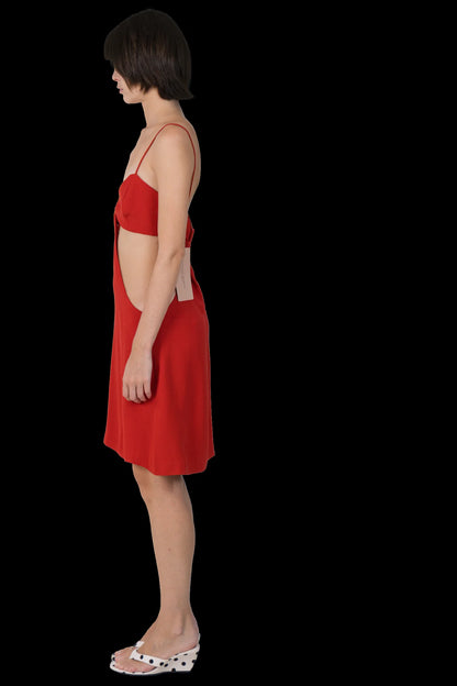 Vestido Vermelho Detalhe Adriana Degreas