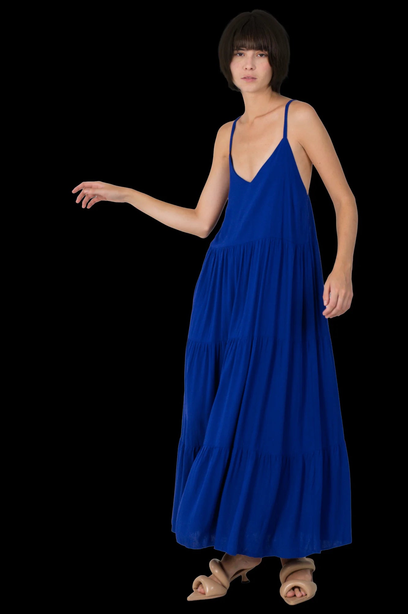 Vestido Azul Detalhe