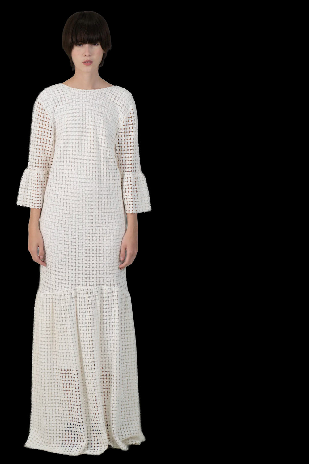 Vestido Off White Renda