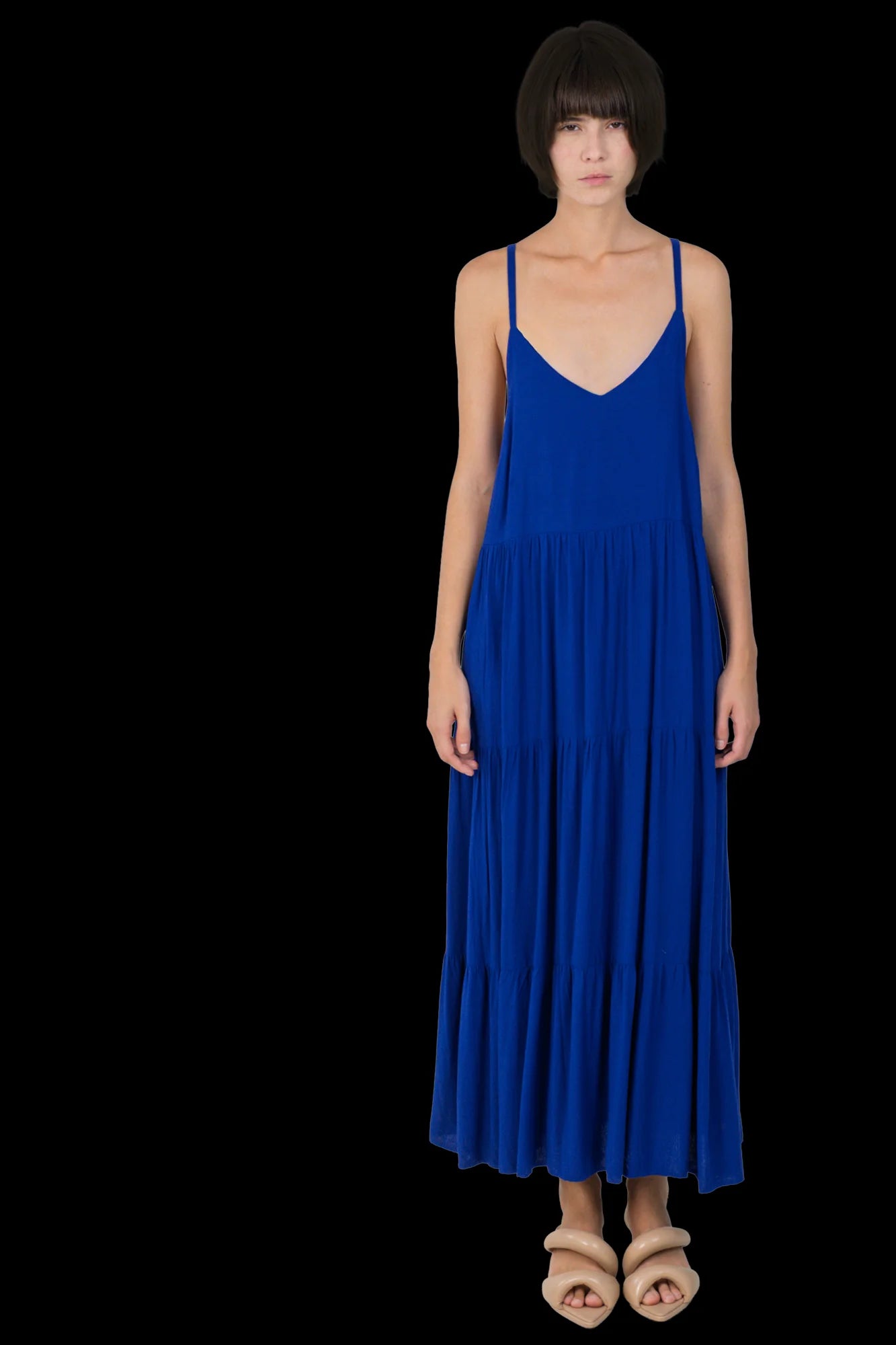 Vestido Azul Detalhe
