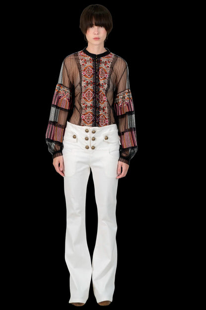 Blusa Color Bordada NK