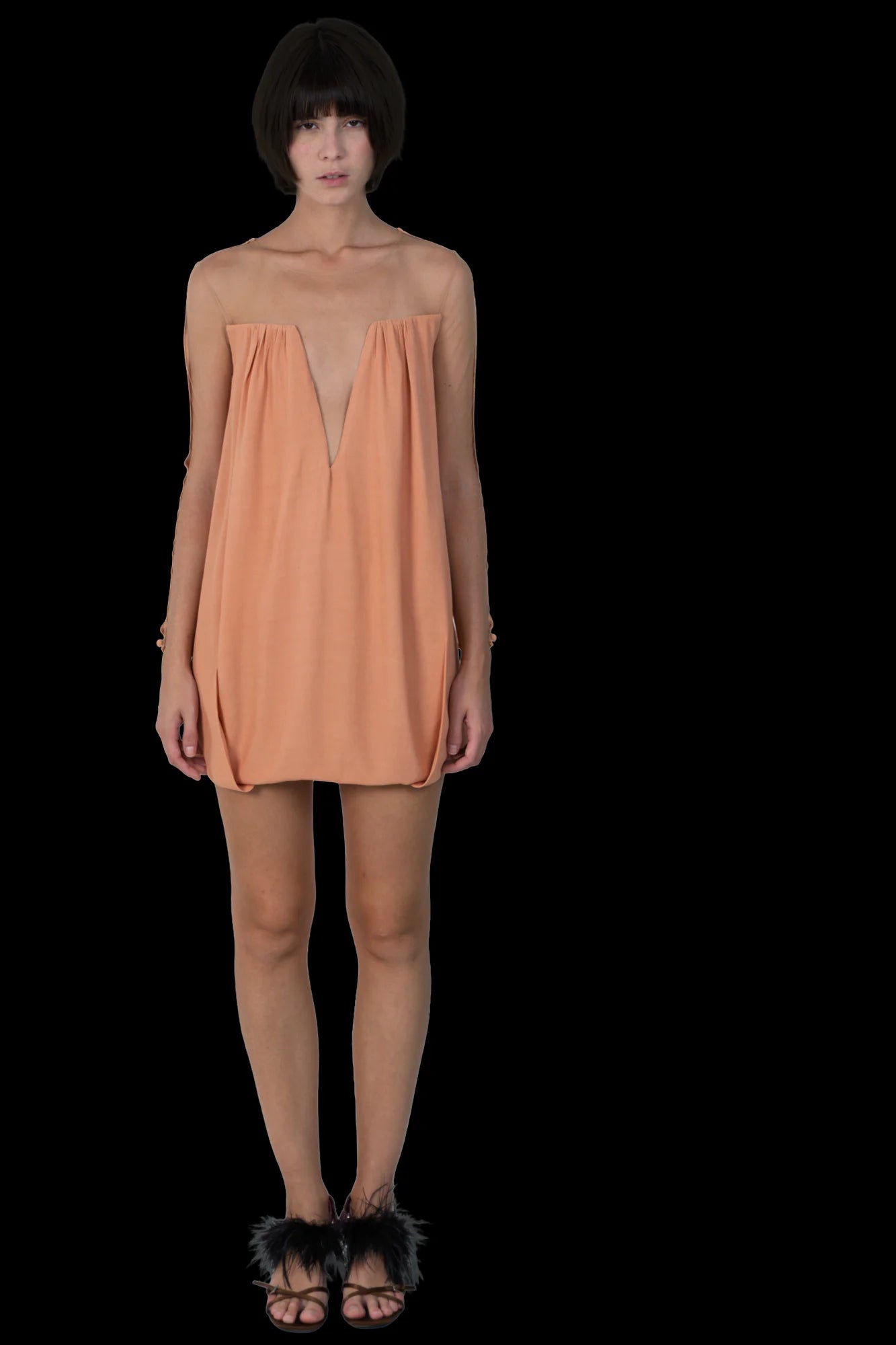 Vestido Nude Detalhe