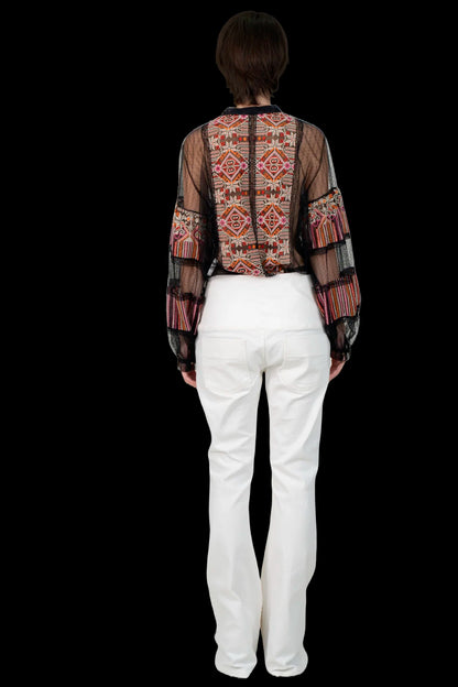 Blusa Color Bordada NK