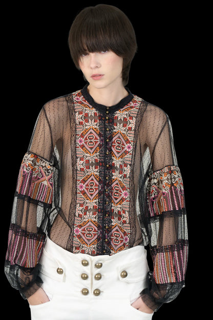 Blusa Color Bordada NK