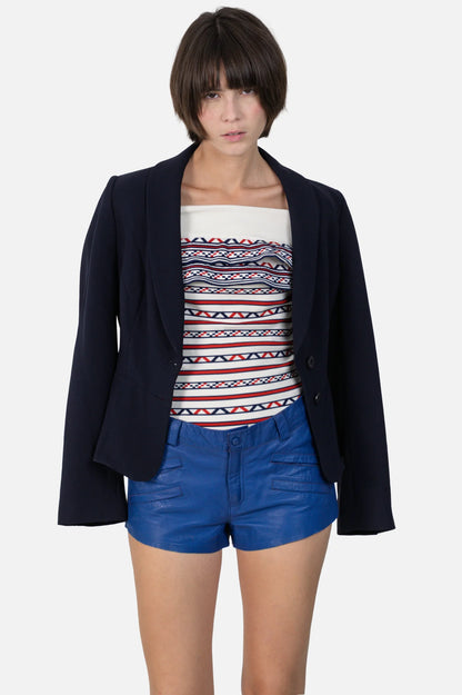 Blazer Azul Detalhe Cori