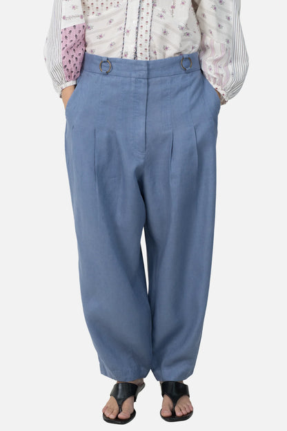 Calça Azul Detalhe NK