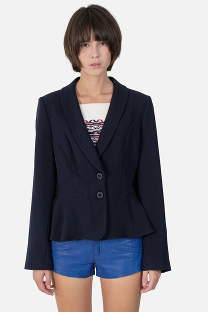 Blazer Azul Detalhe Cori