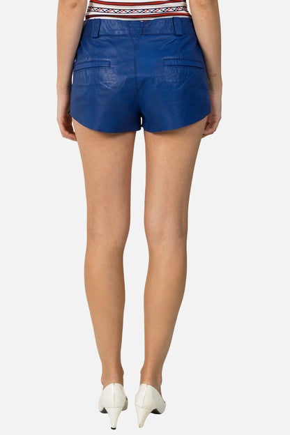 Short Azul Couro Talie NK