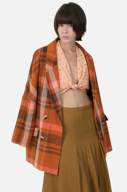 Blazer Color Xadrez Zara