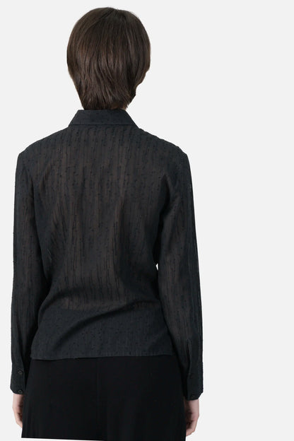 Camisa Preta Textura Mixed