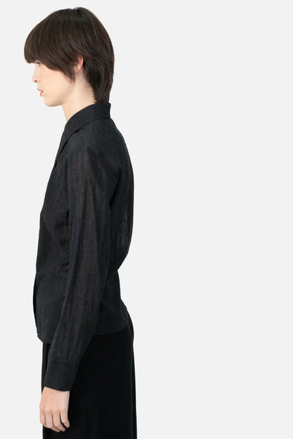 Camisa Preta Textura Mixed