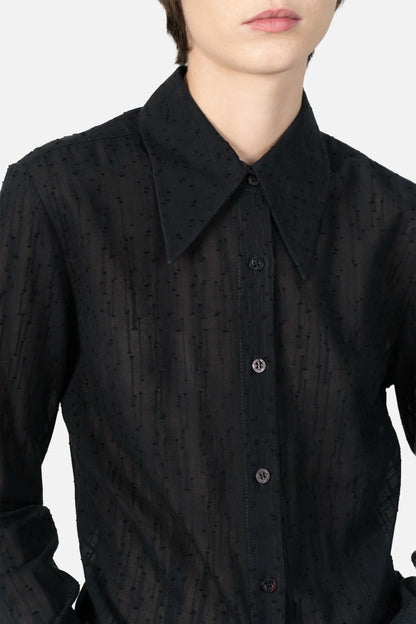 Camisa Preta Textura Mixed