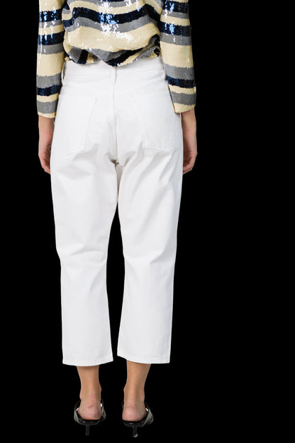 Calça Branca Detalhe Mango