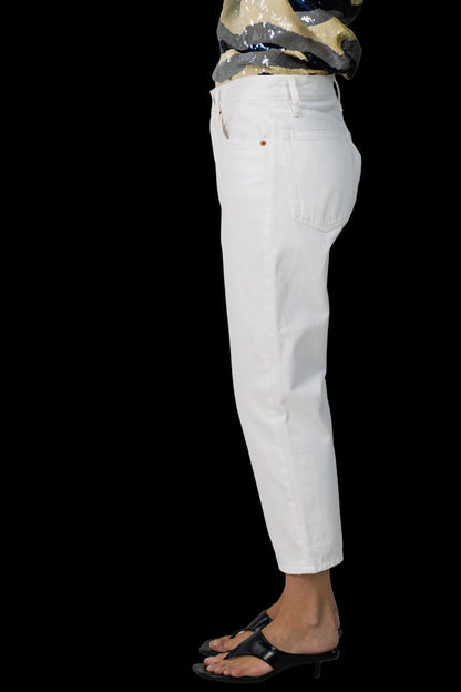 Calça Branca Detalhe Mango