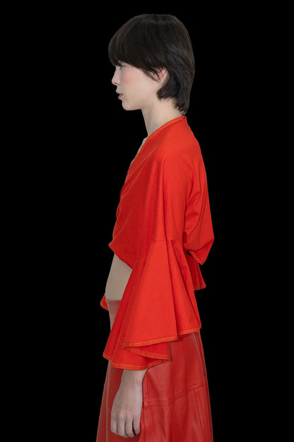 cropped vermelho Transpassado Paula Raia