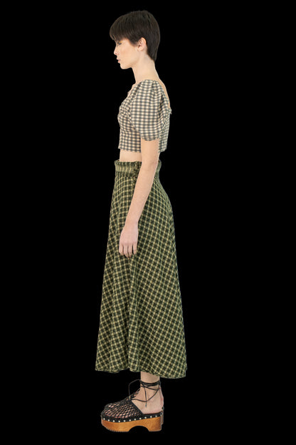 Cropped Bicolor Xadrez Cruise