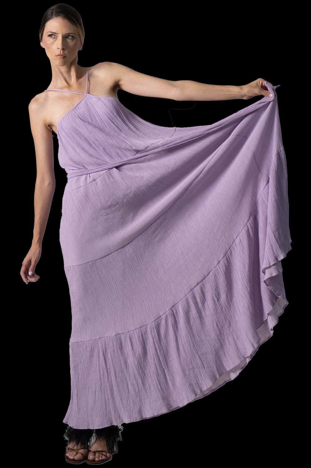 Vestido Lilás Textura