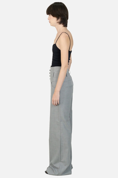 Calça Cinza Detalhe Mango