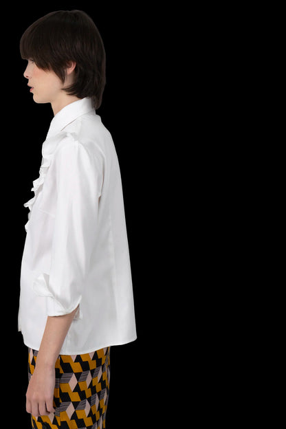 Blusa Branca Babado Lu Monteiro