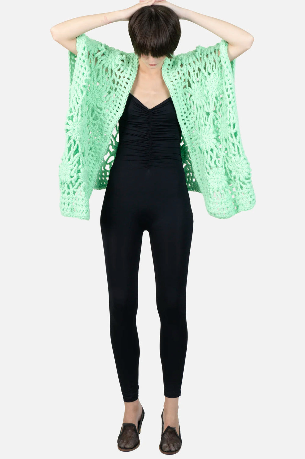 Casaqueto Verde Crochê