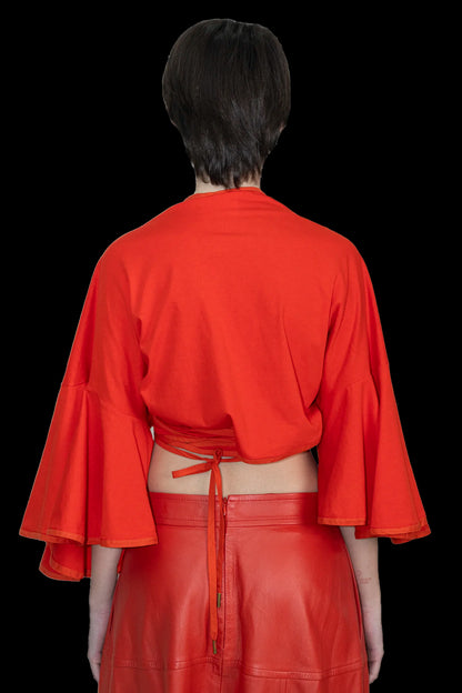 cropped vermelho Transpassado Paula Raia