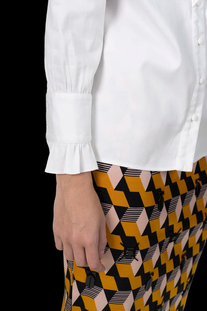 Blusa Branca Babado Lu Monteiro