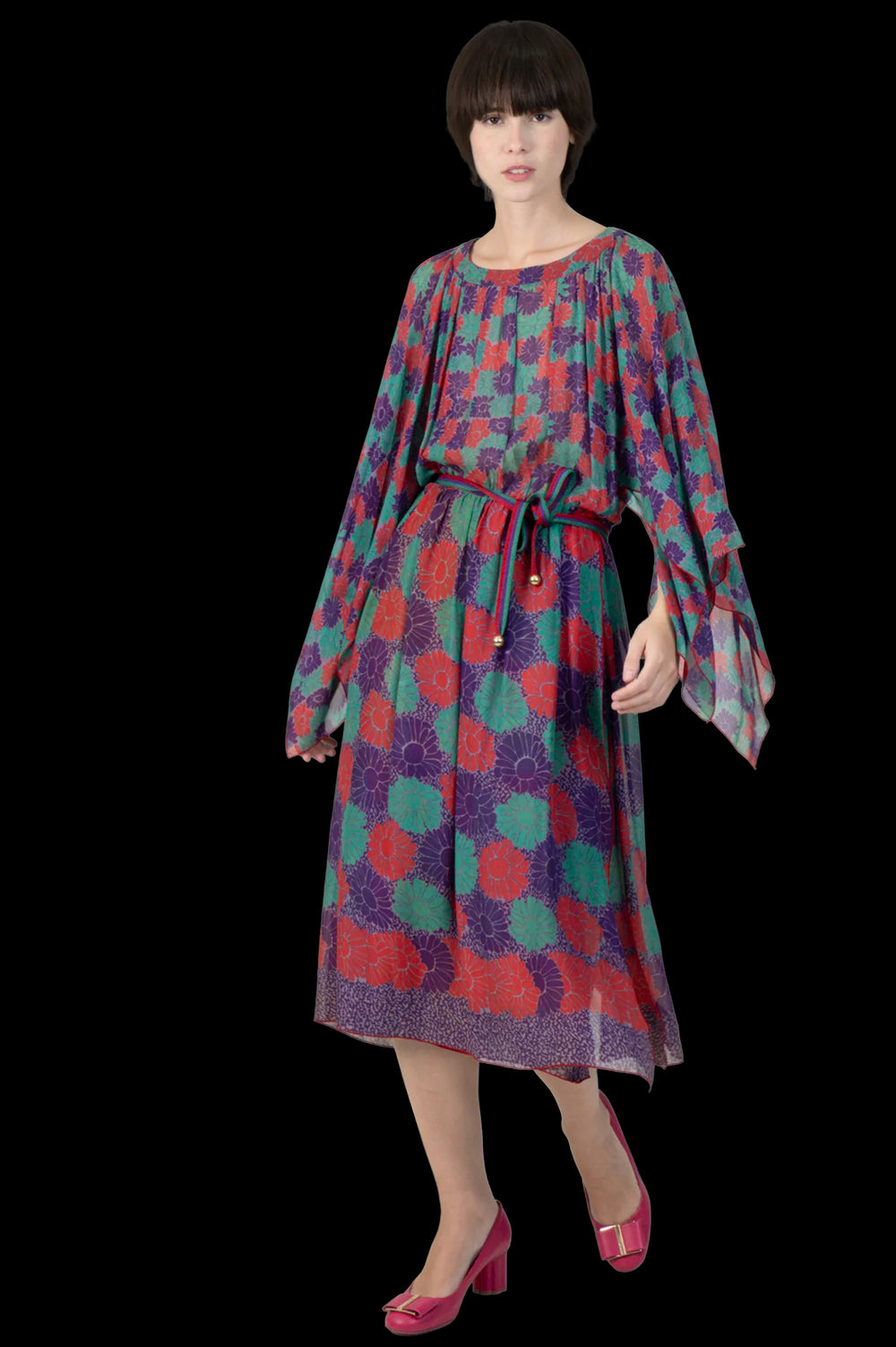 Vestido Estampado Seda